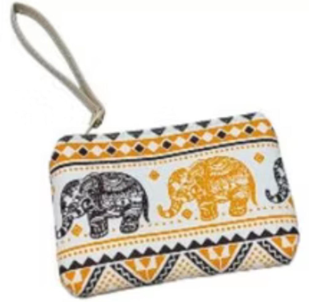 Elephant pattern coin purse 𓃰 Thai style bag x1 Assorted styles