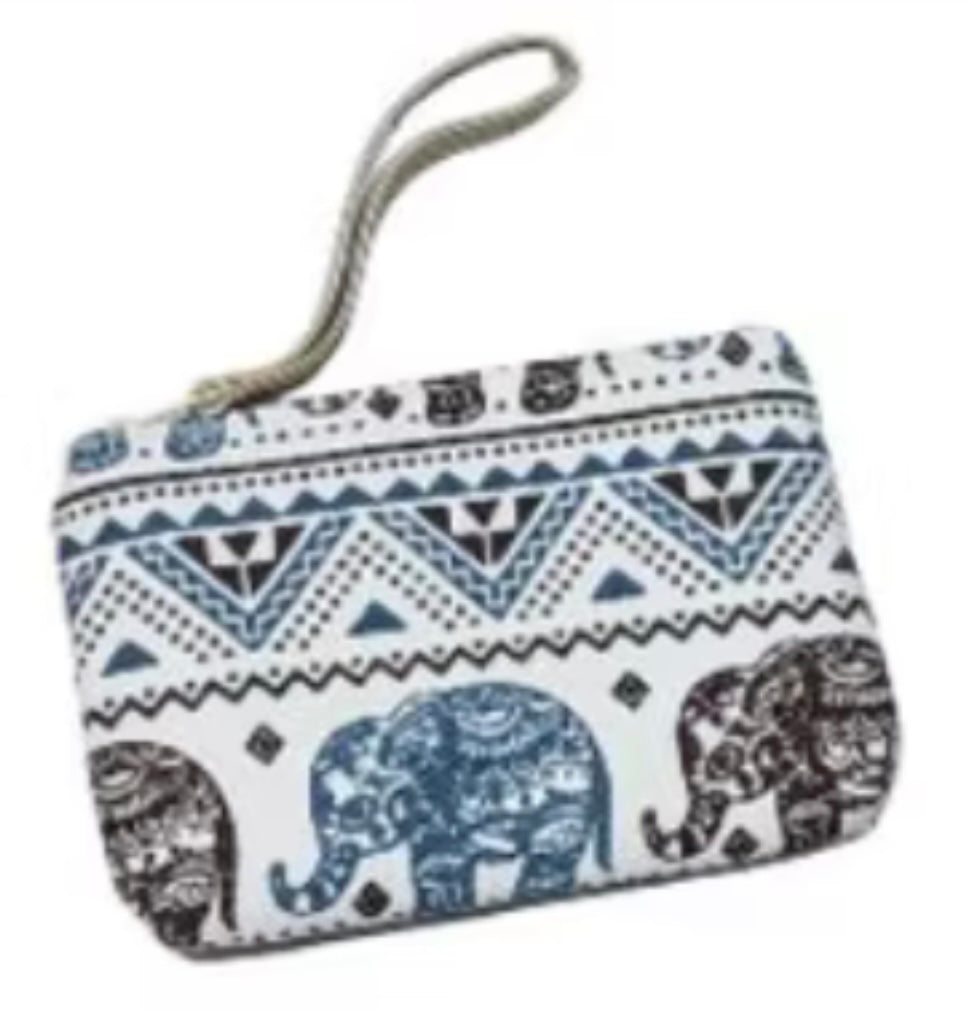 Elephant pattern coin purse 𓃰 Thai style bag x1 Assorted styles