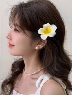 Hair clip, pretty floral pattern, Korean style, Lilawadi x1