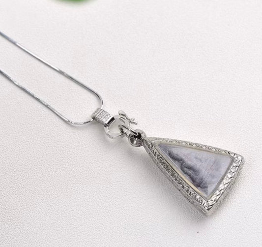 Thai amulet chain, round buckle, necklace, box chain, 45 cm x1