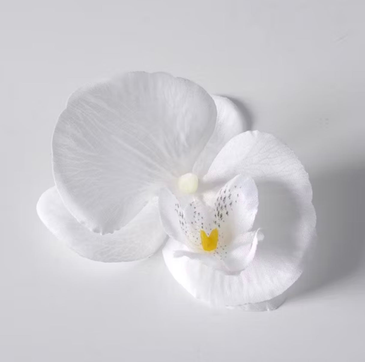 Artificial flower hair clip, orchid hair clip x1