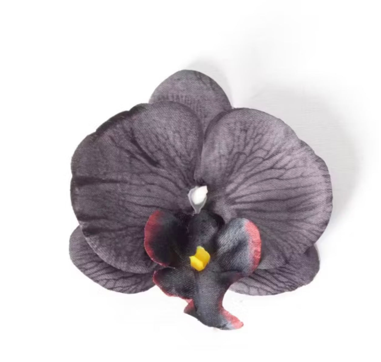 Artificial flower hair clip, orchid hair clip x1