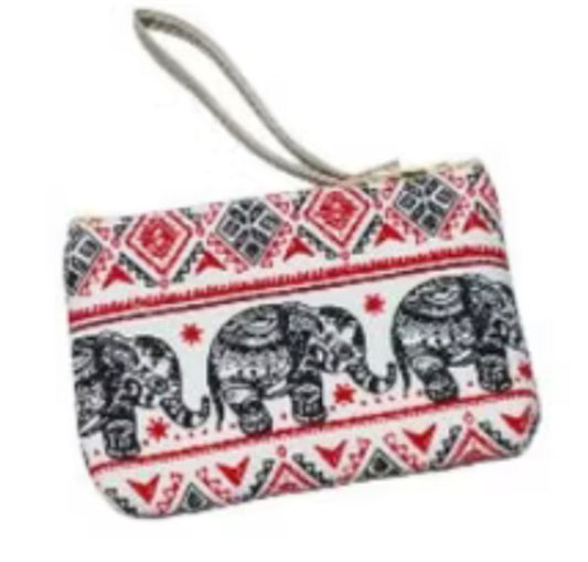 Elephant pattern coin purse 𓃰 Thai style bag x1 Assorted styles