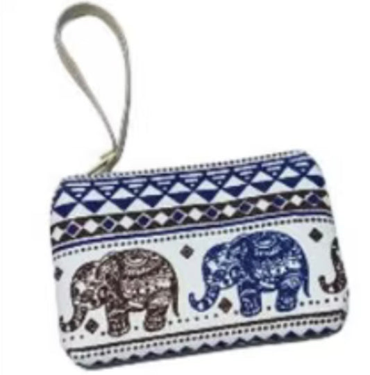 Elephant pattern coin purse 𓃰 Thai style bag x1 Assorted styles