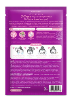 Watsons Love My Glow Collagen Rejuvenating HA Mask 25ml