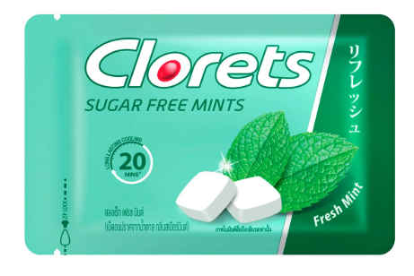 CLORETS Sugar Free Mints Mint-Flavored Sugar-Free Tablet Spearmint Scent 16.8 g.